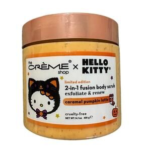 The Creme Shop X Hello Kitty 2-in-1 Fusion Body Scrub Caramel Pumpkin Latte